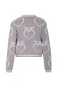 Detský sveter s prímesou vlny Pinko Up sivá