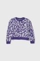 United Colors of Benetton pulover pentru copii din amestec de lana subtiri violet 106QQ105C.G.SEASONAL