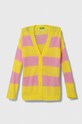United Colors of Benetton pulover pentru copii din amestec de lana cu modele galben 126QQ600R.G.SEASONAL