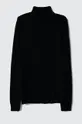 fekete United Colors of Benetton gyerek gyapjúkeverékből készült pulóver Lány