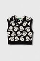 United Colors of Benetton vesta de lana cu modele negru 18AYQ400D.G.SEASONAL