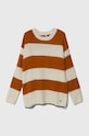 Детский свитер с примесью шерсти Pepe Jeans с добавлением шерсти оранжевый PG701067