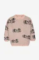 Bobo Choses sweter z domieszką wełny dziecięcy różowy