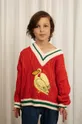 piros Mini Rodini gyerek pamut pulóver Gyerek