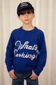 Mini Rodini sweter bawełniany dziecięcy aplikacja granatowy 2372015360