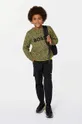 zöld BOSS gyerek gyapjúkeverékből készült pulóver Gyerek