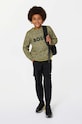 BOSS sweter z domieszką wełny dziecięcy z domieszką wełny zielony J25Q08.162.174