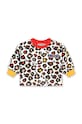 Kenzo Kids hanorac de bumbac pentru copii cu modele bej K05499