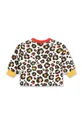 Παιδική βαμβακερή μπλούζα Kenzo Kids μπεζ