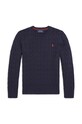 Polo Ralph Lauren maglione in lana bambino/a medio spessore blu navy 323702674042
