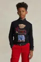 μαύρο Παιδικό βαμβακερό πουλόβερ Polo Ralph Lauren Για αγόρια