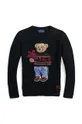 Παιδικό βαμβακερό πουλόβερ Polo Ralph Lauren μαύρο