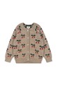 Παιδική μάλλινη ζακέτα Konges Sløjd KS6340 καφέ AW23