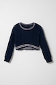 Sisley pulover pentru copii din amestec de lana model fin albastru 1176Y100P.G.SEASONAL