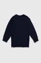 Otroški pulover s primesjo volne Lacoste mornarsko modra