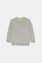 Детский свитер с примесью шерсти Lacoste с добавлением шерсти серый AJ1121