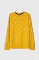 Detská mikina United Colors of Benetton bez kapucne žltá 31MXC10DG.G.SEASONAL
