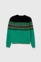 Detský sveter s prímesou vlny United Colors of Benetton zelená