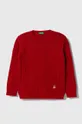 κόκκινο Παιδικό μάλλινο πουλόβερ United Colors of Benetton Παιδικά
