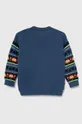 United Colors of Benetton gyerek gyapjúkeverékből készült pulóver kék