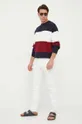 Pamučni pulover Tommy Hilfiger mornarsko plava