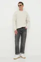 Calvin Klein sweter z domieszką wełny beżowy