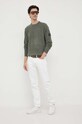 Calvin Klein sweter z domieszką wełny K10K110401 zielony AW23