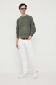 Пуловер с вълна Calvin Klein K10K110401 зелен AW23