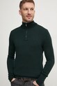 Calvin Klein sweter wełniany zielony K10K110421