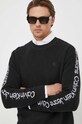 Βαμβακερό πουλόβερ Calvin Klein Jeans J30J323808 μαύρο AW23