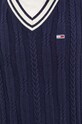 Tommy Jeans kamizelka z domieszką wełny DM0DM16724 granatowy