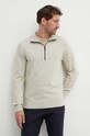 BOSS Orange sweter z domieszką kaszmiru BOSS ORANGE zapinany beżowy 50494387