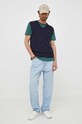 Polo Ralph Lauren cotton gilet 710860352 navy AW24