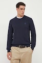 Pamučni pulover Polo Ralph Lauren 710918163 mornarsko plava NC24