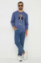 Polo Ralph Lauren pamut pulóver kék