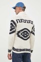 Odzież Lindbergh kardigan bawełniany 30.827014.CREAM.WHITE beżowy