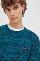 Levi's sweter wełniany turkusowy A4320.0006