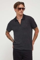 Hollister Co. tricou polo KI320.3044.902 negru AW23