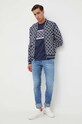 Michael Kors bluza CF3608S2LY bleumarin AW23
