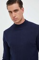 Pulover s dodatkom svile Guess mornarsko plava M3BR18.Z38V2