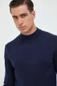 sötétkék Guess pulóver selyemkeverékből