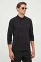 μαύρο Βαμβακερή μπλούζα με μακριά μανίκια Liu Jo
