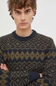 Marc O'Polo sweter z domieszką wełny zielony 329503760120