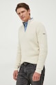 Pepe Jeans sweter bawełniany Dean beżowy PM702389.804