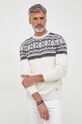 Pepe Jeans sweter z domieszką wełny Elijah beżowy PM702398.804