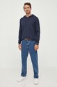 Svetr z vlněné směsi Pepe Jeans Andre PM702366.594 námořnická modř AW23