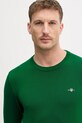 Gant sweter bawełniany zielony 8030561