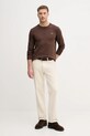 Gant sweter bawełniany 8030561 brązowy AW25