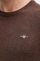 Gant sweter bawełniany 8030561 brązowy