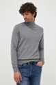 szary United Colors of Benetton sweter z domieszką wełny